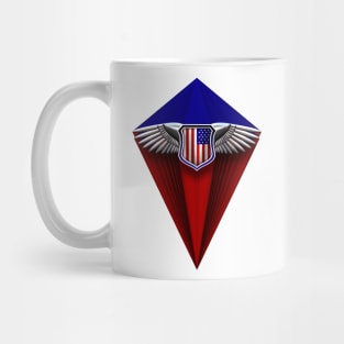 Flying American flag 3D shield Mug